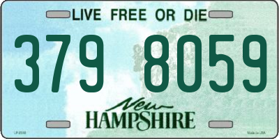 NH license plate 3798059