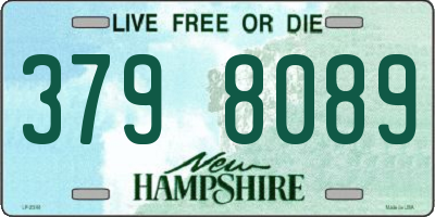 NH license plate 3798089