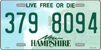 NH license plate 3798094