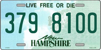 NH license plate 3798100