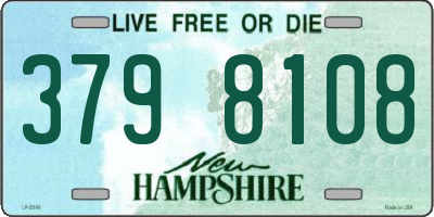 NH license plate 3798108