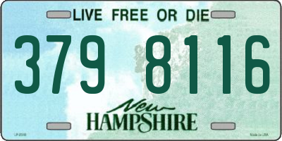 NH license plate 3798116