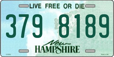 NH license plate 3798189