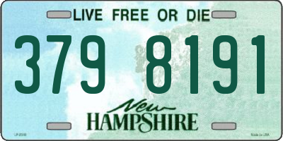 NH license plate 3798191