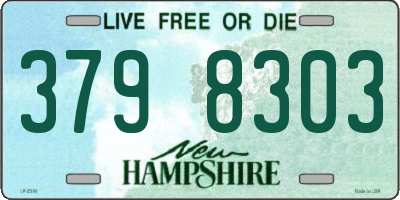 NH license plate 3798303