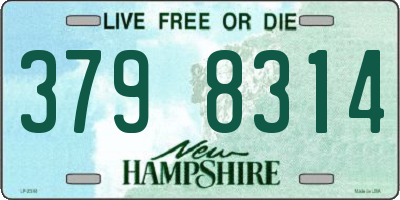 NH license plate 3798314