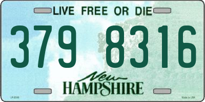NH license plate 3798316
