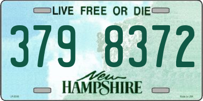 NH license plate 3798372