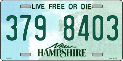 NH license plate 3798403