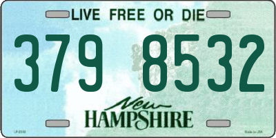 NH license plate 3798532