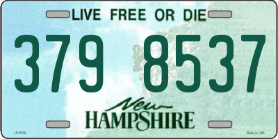 NH license plate 3798537