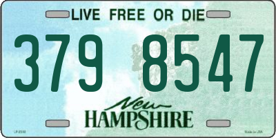 NH license plate 3798547