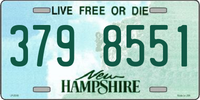 NH license plate 3798551