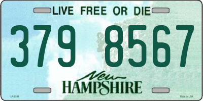 NH license plate 3798567