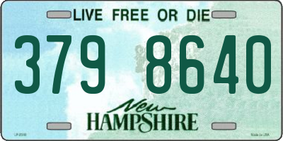 NH license plate 3798640