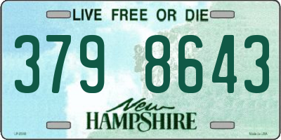 NH license plate 3798643