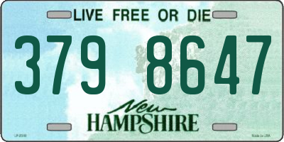 NH license plate 3798647