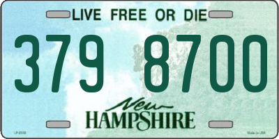 NH license plate 3798700