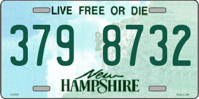 NH license plate 3798732