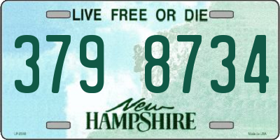 NH license plate 3798734