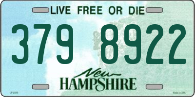 NH license plate 3798922