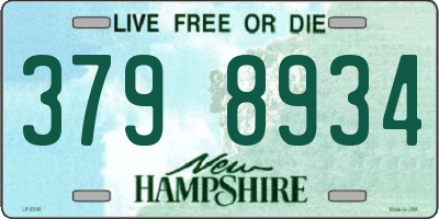 NH license plate 3798934