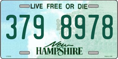 NH license plate 3798978