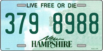 NH license plate 3798988