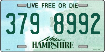 NH license plate 3798992