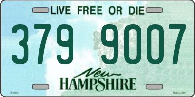NH license plate 3799007