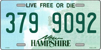 NH license plate 3799092