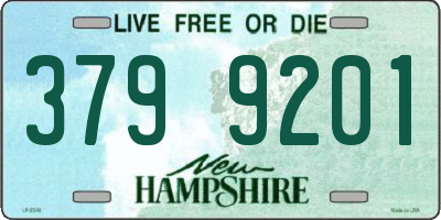 NH license plate 3799201