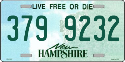 NH license plate 3799232