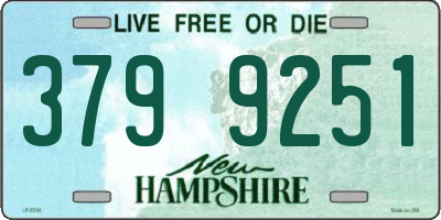 NH license plate 3799251