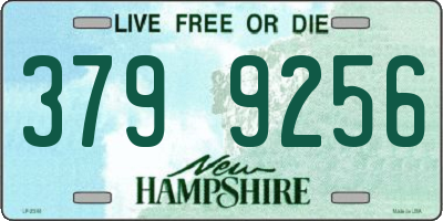 NH license plate 3799256