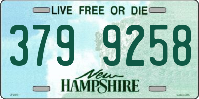 NH license plate 3799258