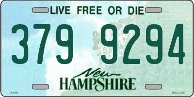 NH license plate 3799294