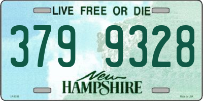 NH license plate 3799328
