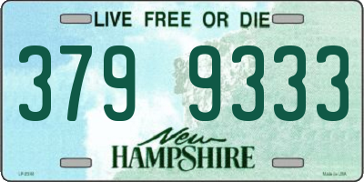 NH license plate 3799333