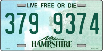 NH license plate 3799374