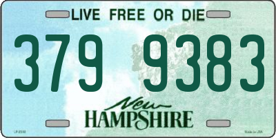 NH license plate 3799383