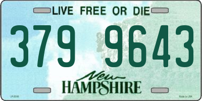 NH license plate 3799643