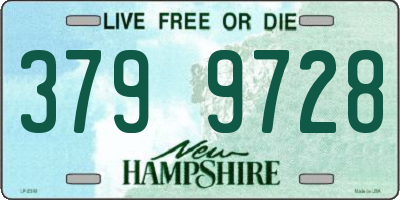 NH license plate 3799728