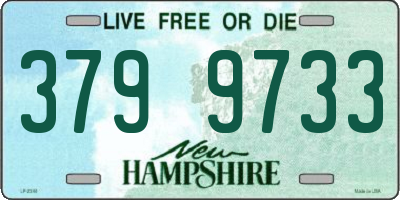 NH license plate 3799733