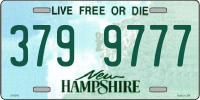 NH license plate 3799777