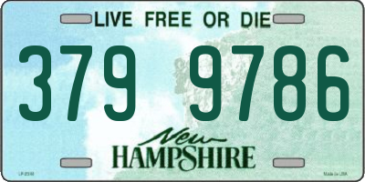 NH license plate 3799786
