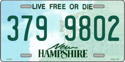 NH license plate 3799802