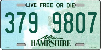 NH license plate 3799807