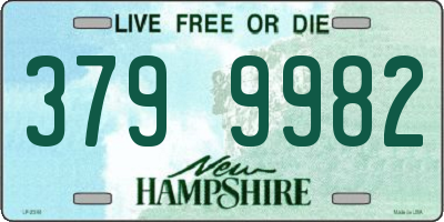 NH license plate 3799982