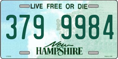 NH license plate 3799984